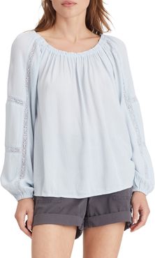 Say So Lace Inset Convertible Off The Shoulder Blouse