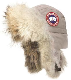 Aviator Hat With Genuine Coyote Fur Trim