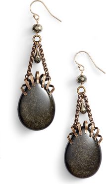 Pyrite Drop Earrings