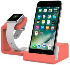 POSH TECH Dual 2-in-1 Charging Stand for Apple Watch and Smartphones - Living Coral at Nordstrom Rack