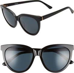 Beverly 55mm Cat Eye Sunglasses - Black/ Grey