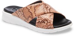 Rouge Snake Embossed Slide Sandal