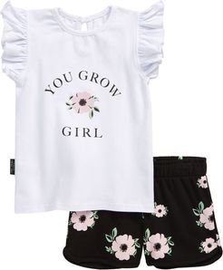 Girl's Tiny Tribe Kids' You Grow Girl Tee & Shorts Set (Toddler & Little Girl)