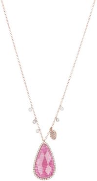 Meira T Rose Gold Ruby Pendant Necklace at Nordstrom Rack