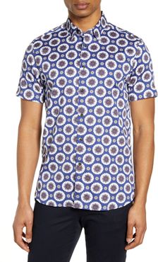 Yogaa Slim Fit Short Sleeve Button-Up Shirt