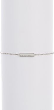 EF Collection 14K White Gold Diamond & White Enamel Bracelet - 0.04 ctw at Nordstrom Rack