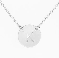 Sterling Silver Initial Disc Necklace