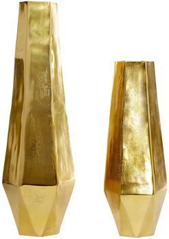 Willow Row Modern Geometric Gold Metal Vases - Set of 2: 19" - 26" at Nordstrom Rack