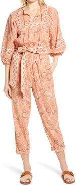 Magdalena Belted Organic Cotton Jumpsuit