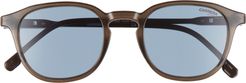 49mm Round Sunglasses - Mud/ Blue Avio