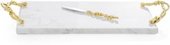 Wisteria Gold Marble Cheese Board & Knife