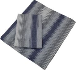 Belle Epoque Flannel Sheet Set Blue/Grey Stripe - Cal King at Nordstrom Rack