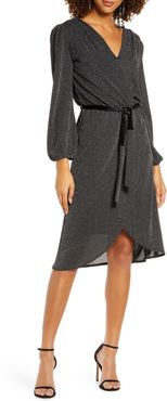 Fraiche By J Glitter Wrap Dress at Nordstrom Rack