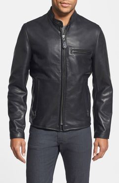 Cafe Racer Oil Tanned Cowhide Leather Moto Jacket