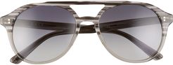 Rockwood 56mm Polarized Aviator Sunglasses - Matte Grey
