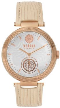 VERSUS Women's Star Ferry Lizard Embossed Leather Strap Watch, 38mm at Nordstrom Rack