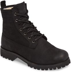 Ol22 Lace-Up Boot With Genuine Shearling Lining