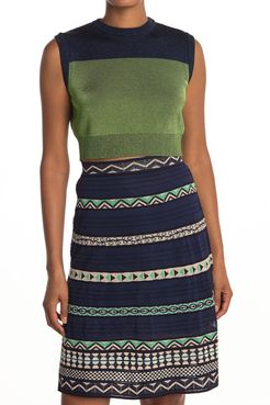 M Missoni Colorblock Knit Crop Tank Top at Nordstrom Rack