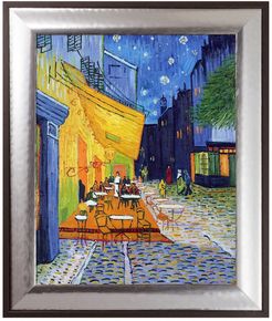 Overstock Art Cafe Terrace at Night Hand Painted Oil on Canvas - 16" x 20" at Nordstrom Rack