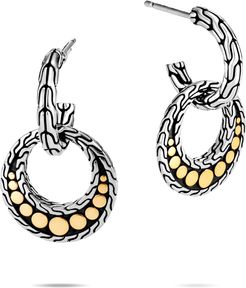 Dot 18K Gold & Silver Drop Earrings