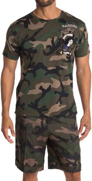 Valentino Camo Printed Beaded T-Shirt at Nordstrom Rack