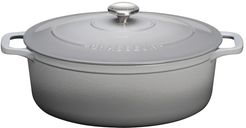 French Home Chasseur French 5.3-Quart Enameled Cast Iron Oval Dutch Oven - Celestial Grey at Nordstrom Rack