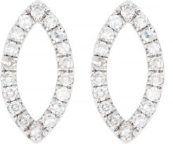 Carriere Sterling Silver Pave Diamond Open Marquise Stud Earrings - 0.11 ctw at Nordstrom Rack