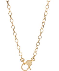 Pave Lock Chain Necklace