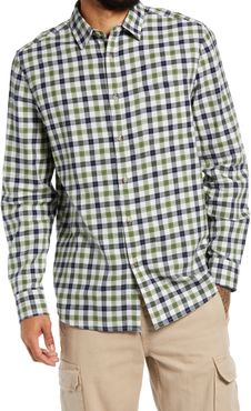 Slim Fit Gingham Check Button-Up Shirt