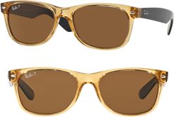 Standard New Wayfarer 55mm Polarized Sunglasses - Honey