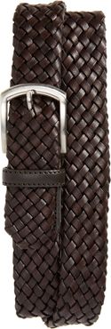 Woven Leather Belt Brown