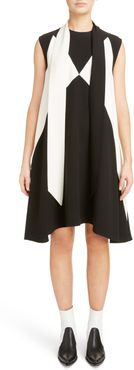 Givenchy Colorblock Tie Neck Shift Dress at Nordstrom Rack