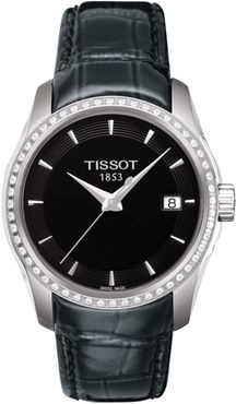Tissot Women's Couturier Embossed Leather Strap Watch, 32mm at Nordstrom Rack