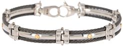 ALOR 18K Yellow Gold Stainless Steel Grey Cable Bracelet at Nordstrom Rack