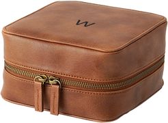 Monogram Vegan Leather Tech Travel Case - Brown