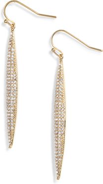 Crystal Pave Linear Drop Earrings
