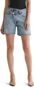 Criss Cross Upsized Organic Cotton Denim Shorts