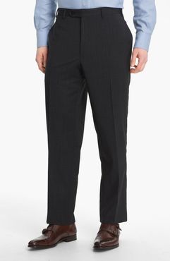 Flat Front Wool Trousers