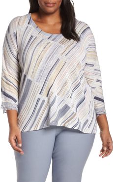 Plus Size Women's Nic+Zoe Water Stroke Top