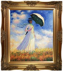 Overstock Art Woman with a Parasol (Facing Right) - Framed Oil reproduction of an original painting by Claude Monet at Nordstrom