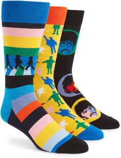 The Beatles Encore Edition 3-Pack Sock Gift Set