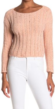 HYFVE Chenille Boxy Ribbed Cropped Sweater at Nordstrom Rack