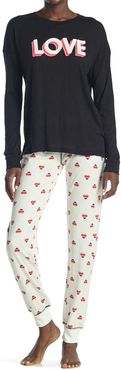 COZY ZOE Love Shirt & Pants 2-Piece Pajama Set at Nordstrom Rack