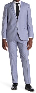 Kenneth Cole Reaction Windowpane Two Button Notch Lapel Slim Fit Suit at Nordstrom Rack