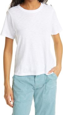 Carla Button Shoulder T-Shirt