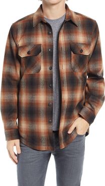 Plaid Regular Fit Wool Flannel Shirt Jacket