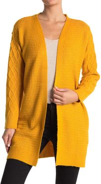 Love by Design Arabella Cable Knit Trim Cardigan at Nordstrom Rack