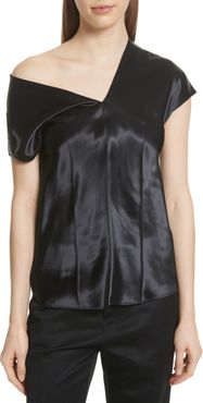 Helmut Lang Asymmetric Viscose Top at Nordstrom Rack