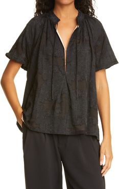 Lakiin Floral Burnout Blouse