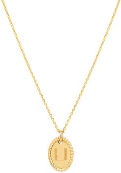 Mini Initial A Medallion Necklace